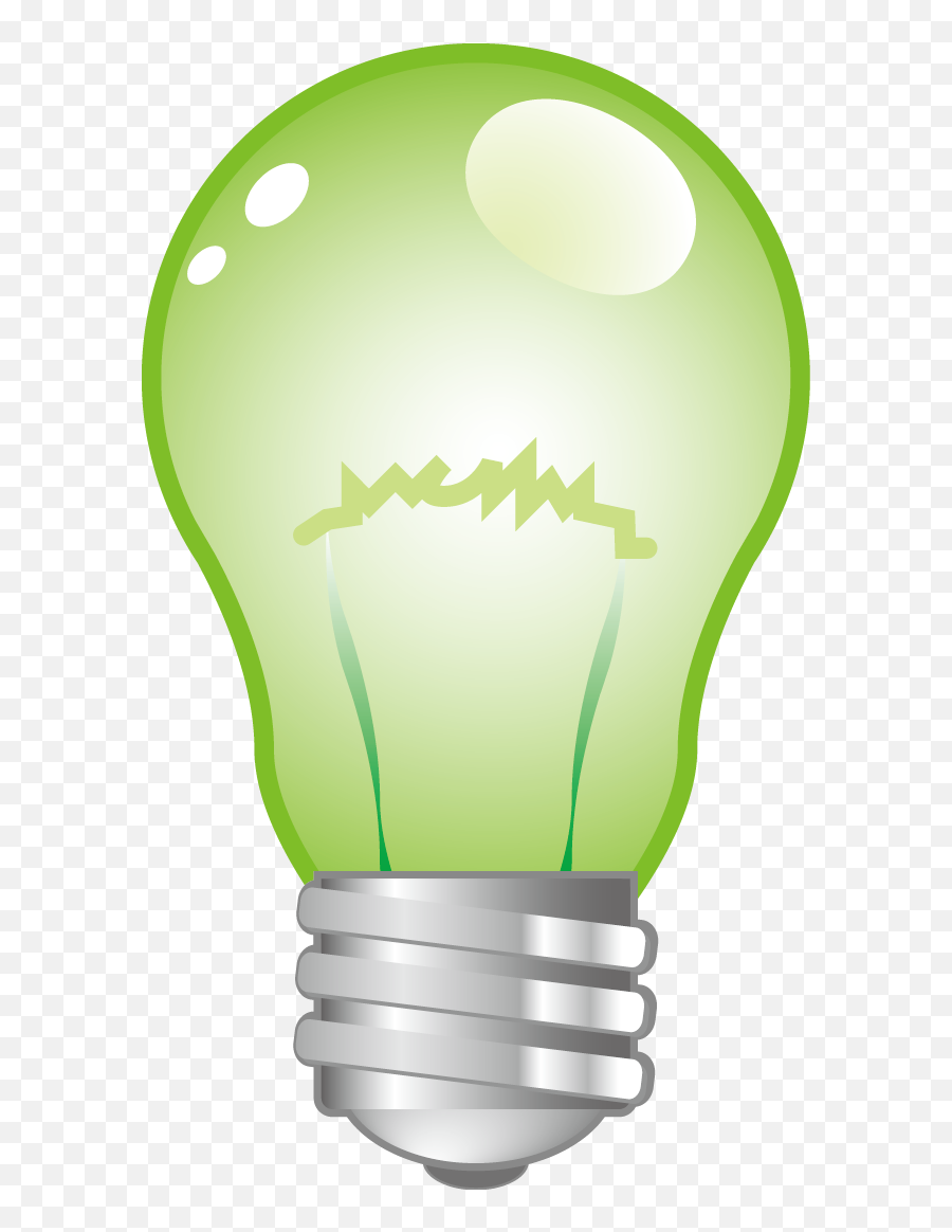 Incandescent Light Bulb Green Lamp - Light Bulb Png Download Incandescent Light Bulb Emoji,Lightbulb Emoticon Facebook
