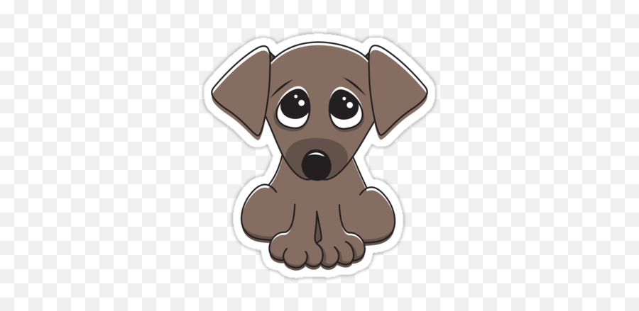 Cute Cartoon Dog With Big Begging Eyes - Dog Eyes Clipart Emoji,Dog Speaking Emoji Comic