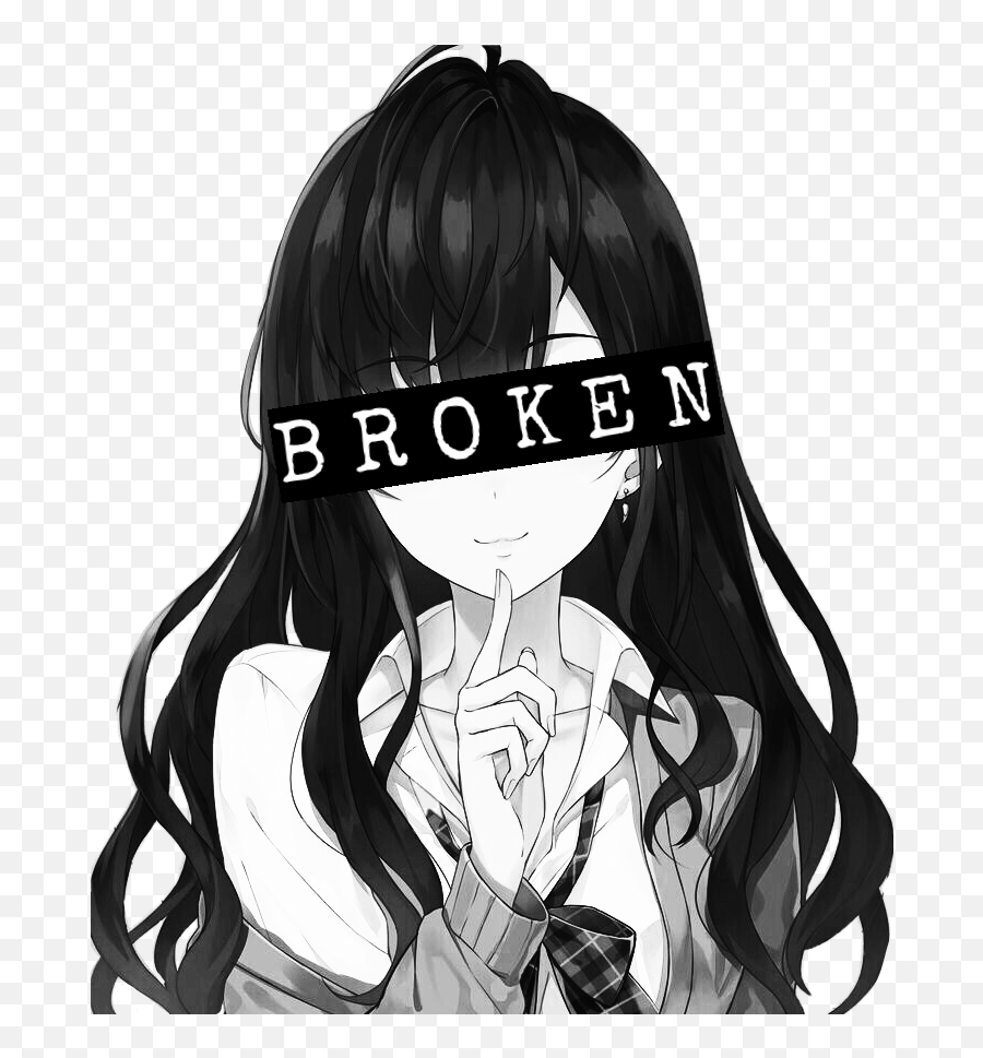 Depressed Anime Girl Edits - Novocomtop Anime Broken Emoji,Anime Emotions Wallpaper