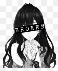 Depressed Anime Girl Edits - Novocomtop Anime Broken Emoji,Anime Emotions Wallpaper