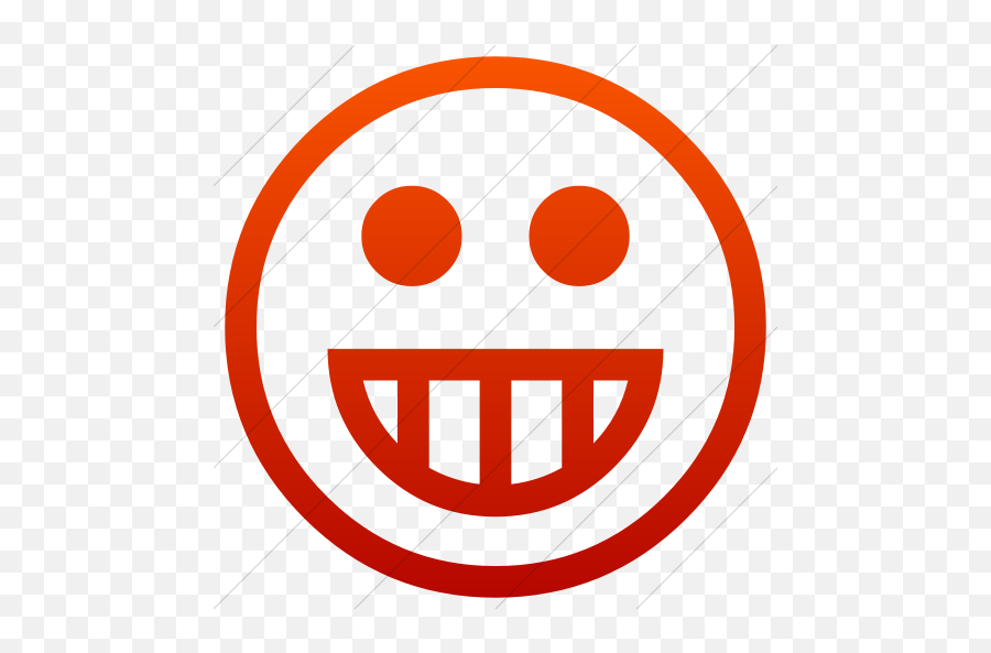 Iconsetc Simple Red Gradient Classic Emoticons Grinning - Happy Emoji,Grinning Emoticon