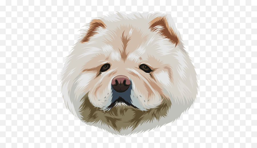 Cartoonize Your Dog - White Chow Chow Cartoon Emoji,Cartoon Dog Peeking Behind Wall Emoticon