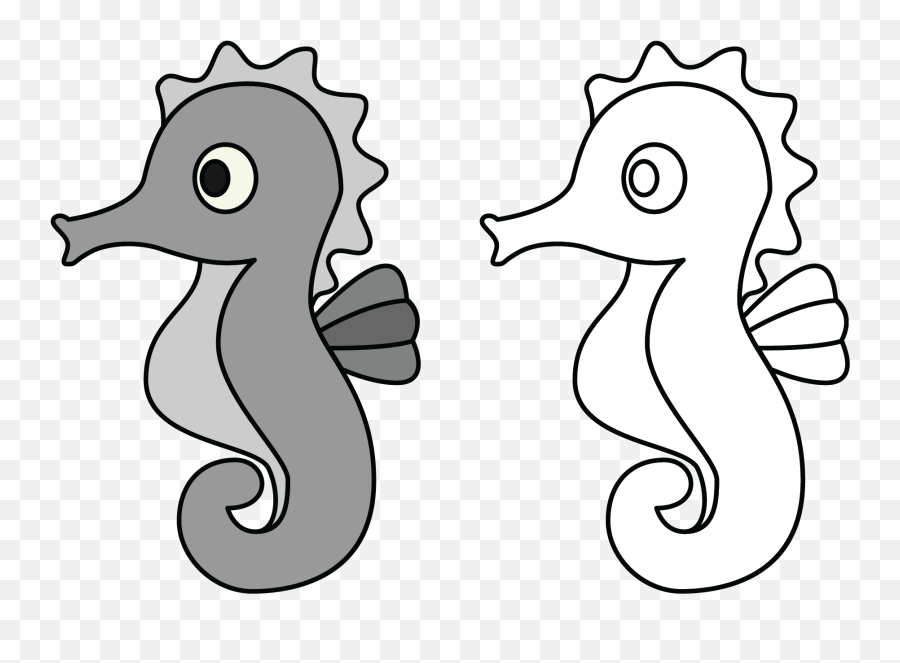Coloring Seahorse For Kids Graphic - Dot Emoji,Facebook Emoticons Seahorse