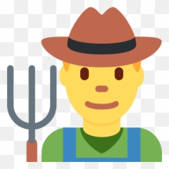 Man Farmer Emoji Clipart Free Download Transparent Png,Iphone Emoticon Cowboy Hat