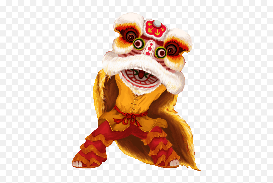 Chinese Lion Dance Chinese Lion Dance Lion Emoji,Lunar New Year 2018 Emoticons
