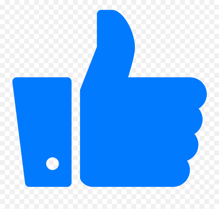 Thumb Tack Clipart Blue - Facebook Like Icon Black Full Blue Like Button Transparent Emoji,Black Thumb Emoji