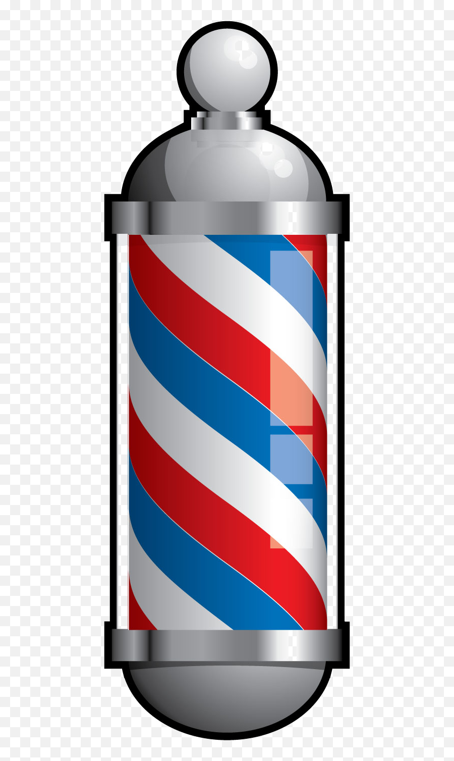 Transparent Barber Shop Pole Png - Barber Pole Transparent Emoji,Barber Emojis