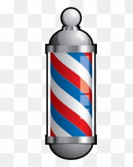 Transparent Barber Shop Pole Png - Barber Pole Transparent Emoji,Barber Emojis