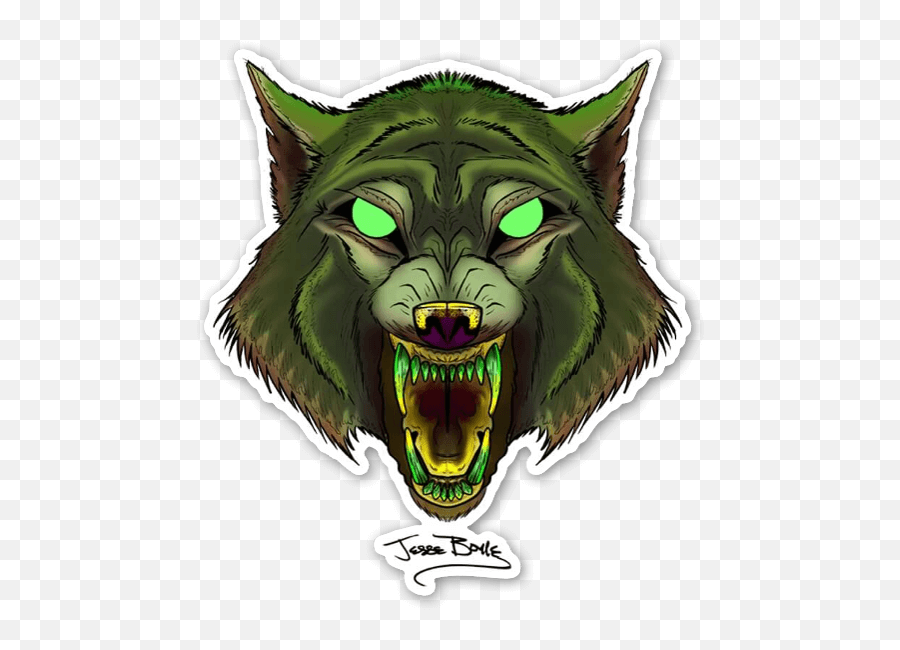 Die Cut Wolf U2013 Stickerapp Shop Emoji,Wolf Emoji