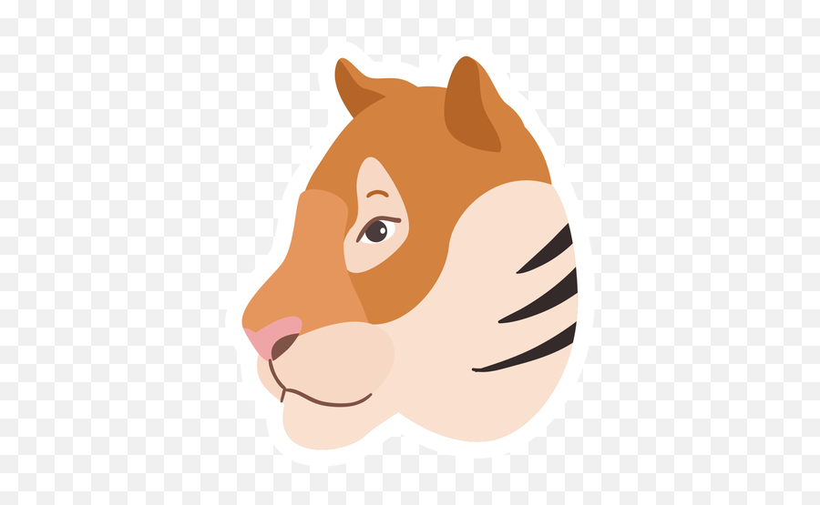 Tiger Stripe Head Flat Sticker Transparent Png U0026 Svg Vector Emoji,Toger Emoji