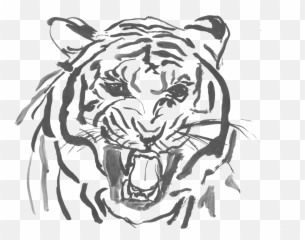 Savage Drawing Tiger - Siberian Tiger Clipart Full Size Emoji,Heart Roating Emoji