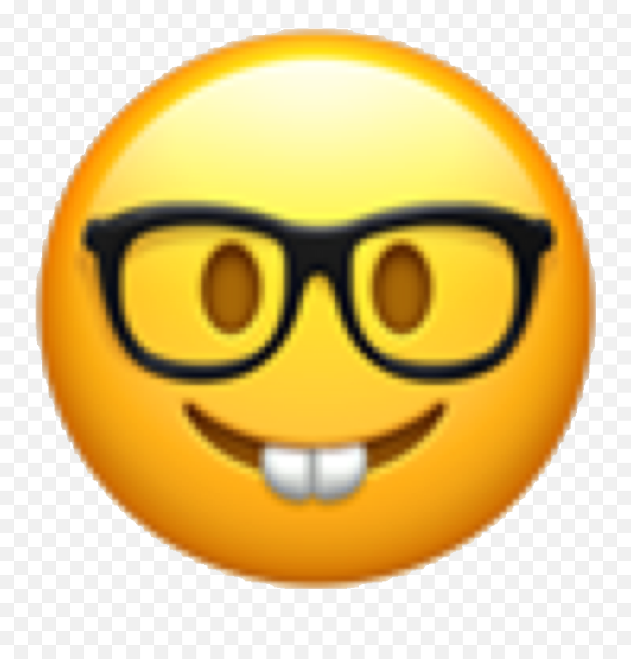 Download Nerd Emoji Smiley Glasses - Nerd Emoji,Nerd Emoji