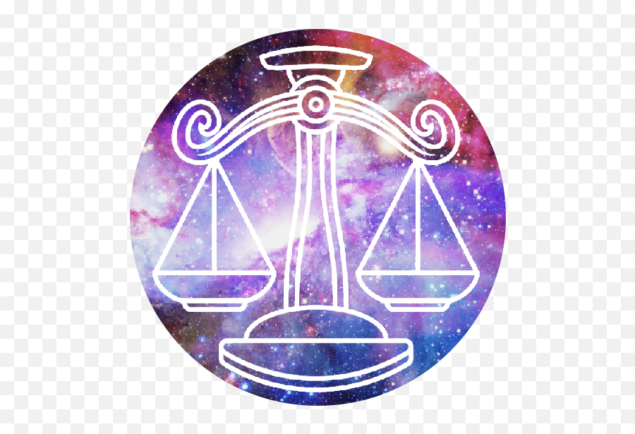 Libra Zodiac Scale Galaxy Sticker - Weighing Scale Emoji,Libra Scale Emoji