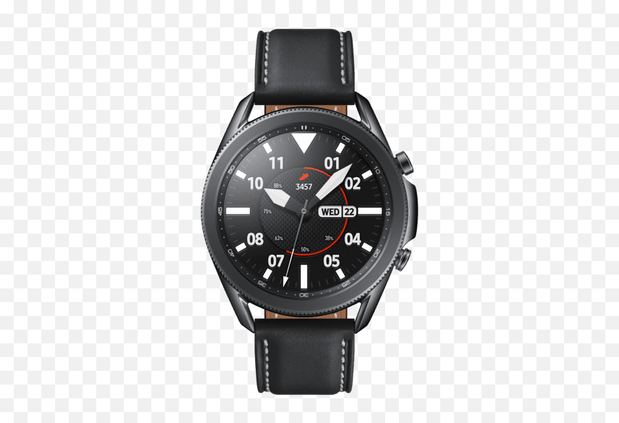 Samsung Galaxy Watch3 45 Mm - Bt Montre Intelligente Largeur 22 Mm Cuir Noir Samsung Galaxy Watch 3 45mm Black Emoji,Bt Emoji