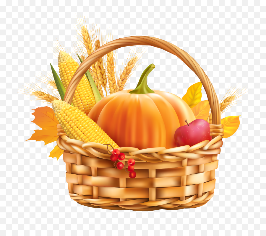 Cornucopia Clipart Harvest Time - Basket Clipart Fruits And Vegetables Emoji,Harvest Time Emoji