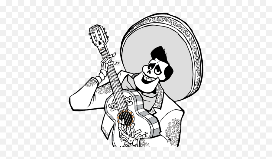 Ernesto De La - Coco Colouring Pages Ernesto Emoji,Emoji De Cruz