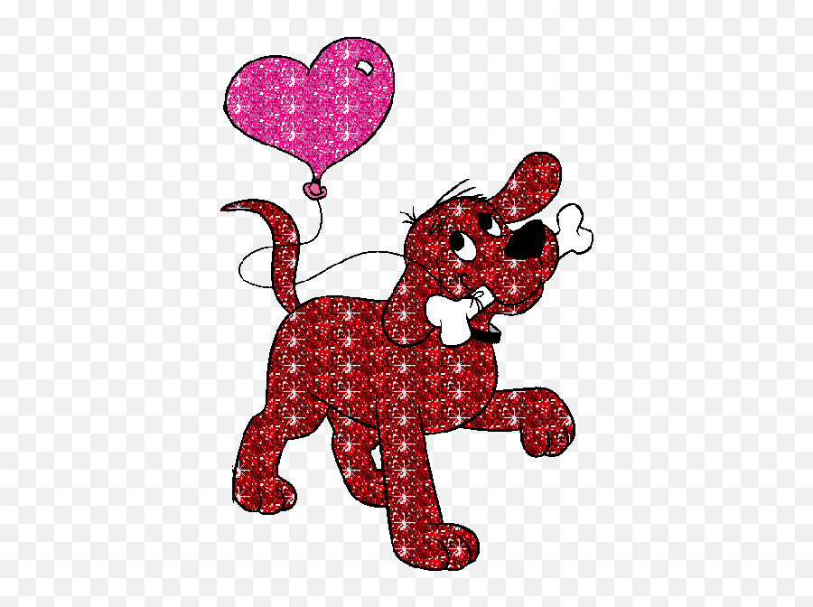 Glitter Gif Picgifs Dogs 5751569 - Clifford The Big Red Dog T Shirt Emoji,Sparkly Emoticons
