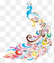 Clipart Chromatic Peacock 2 No - Transparent Background Unique Clipart Emoji,Peacock Emoji