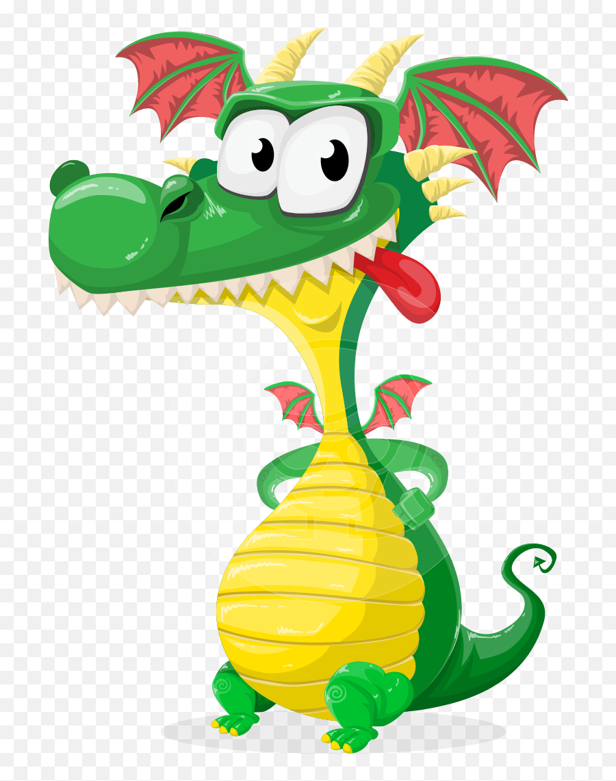 Cute Dragon Cartoon Vector Character - Cute Dragon Vector Png Emoji,Cartoon Dragon Different Emotions