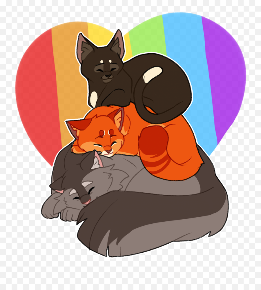 Both Are Right On Tumblr - Warrior Cats Firestar Graystripe And Ravenpaw Emoji,Emoji Planet Dolan