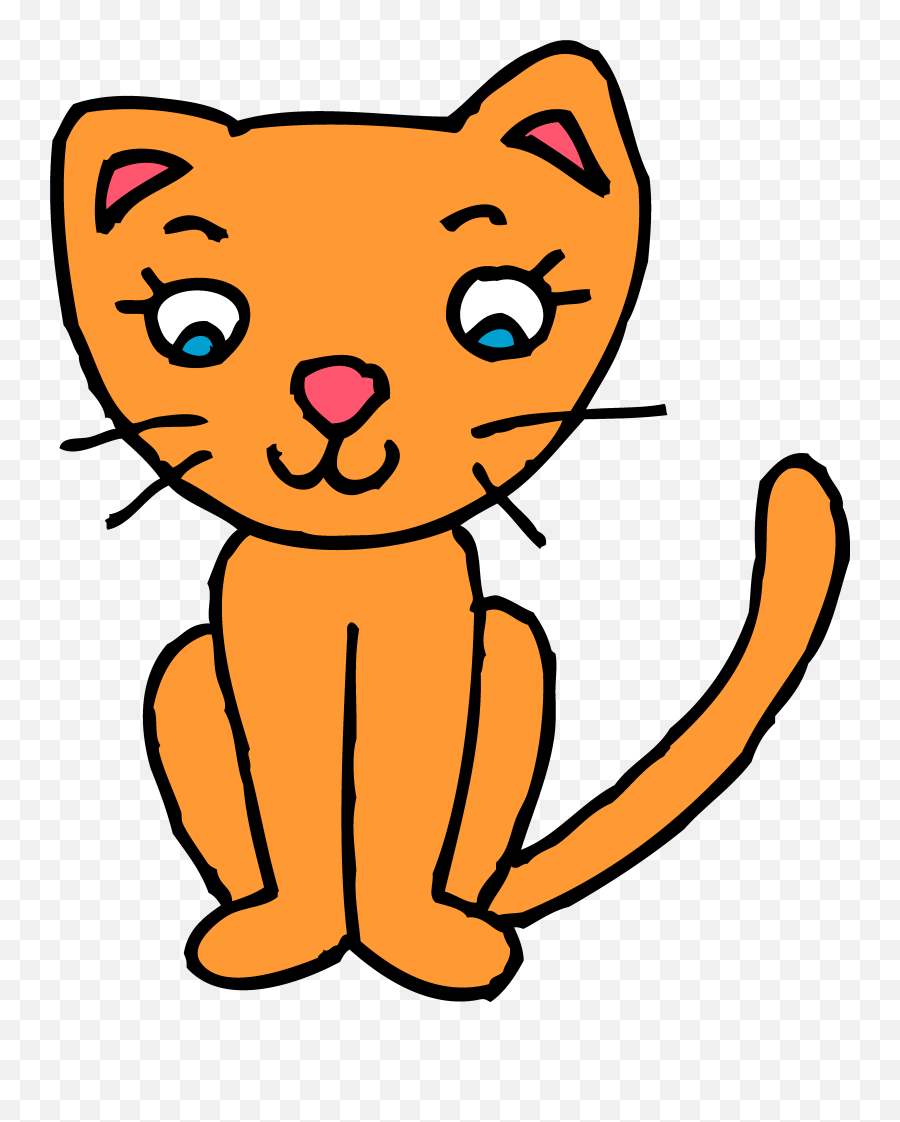 Free Cute Cat Clipart Download Free Clip Art Free Clip Art - Colour Picture Of Cat Emoji,Small Cute Cat Emoticon