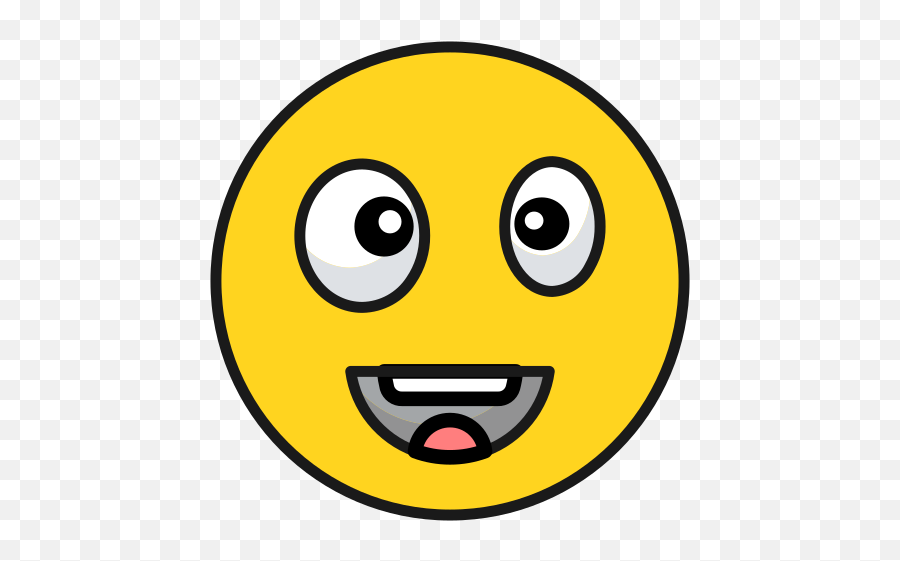 Icono Emoji Feliz Emoticon Gratis De Emojis - Coloredoutlined Emoji,Status Feliz Com Emoticons