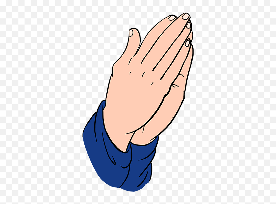 How To Draw Praying Hands - Really Easy Drawing Tutorial Praying Hands Png Transparent Emoji,Pray Emoji