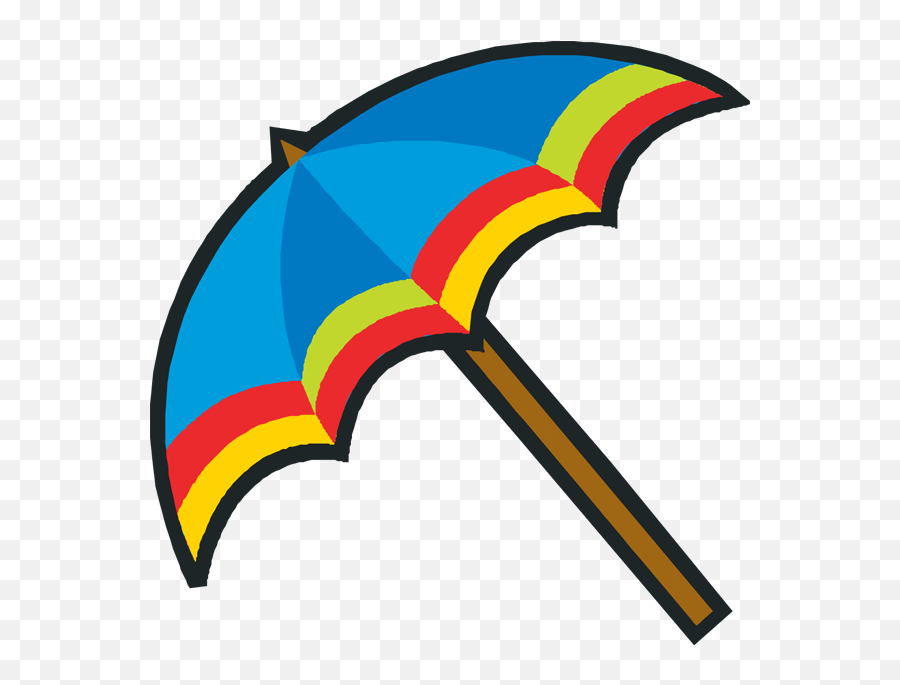 Blue Umbrella Clipart Free Clipart - Umbrella Beach Clip Art Emoji,Beach Umbrella Emoji