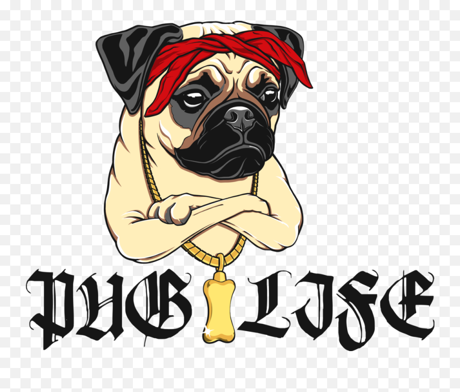 Pug Png - Pug Life Png Clipart Full Size Clipart 3809122 Pug Dog Thug Life Emoji,Puglie Pug Emojis