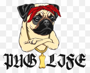 Pug Png - Pug Life Png Clipart Full Size Clipart 3809122 Pug Dog Thug Life Emoji,Puglie Pug Emojis