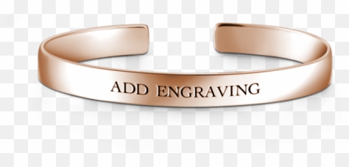 Engraved Bangle Rose Gold Plated Silver - Solid Emoji,Emoji Charm Bracelets