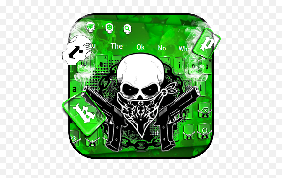 Gun Ghost Skull Keyboard U2013 Google Play Ilovalari - Automotive Decal Emoji,Gun Star Emoji