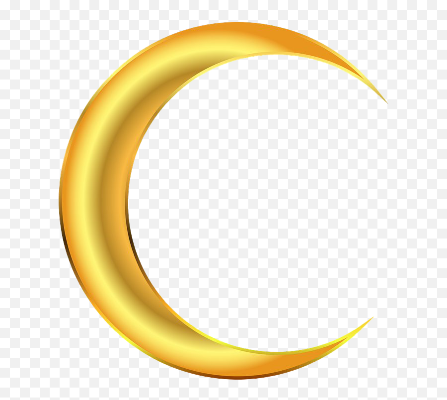 Half Moon Gold Png Transparent Png - Crescent Moon Transparent Emoji,Yellow Moon Emoji