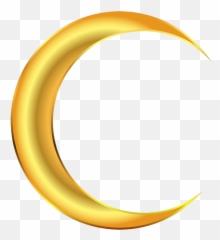 Half Moon Gold Png Transparent Png - Crescent Moon Transparent Emoji,Yellow Moon Emoji