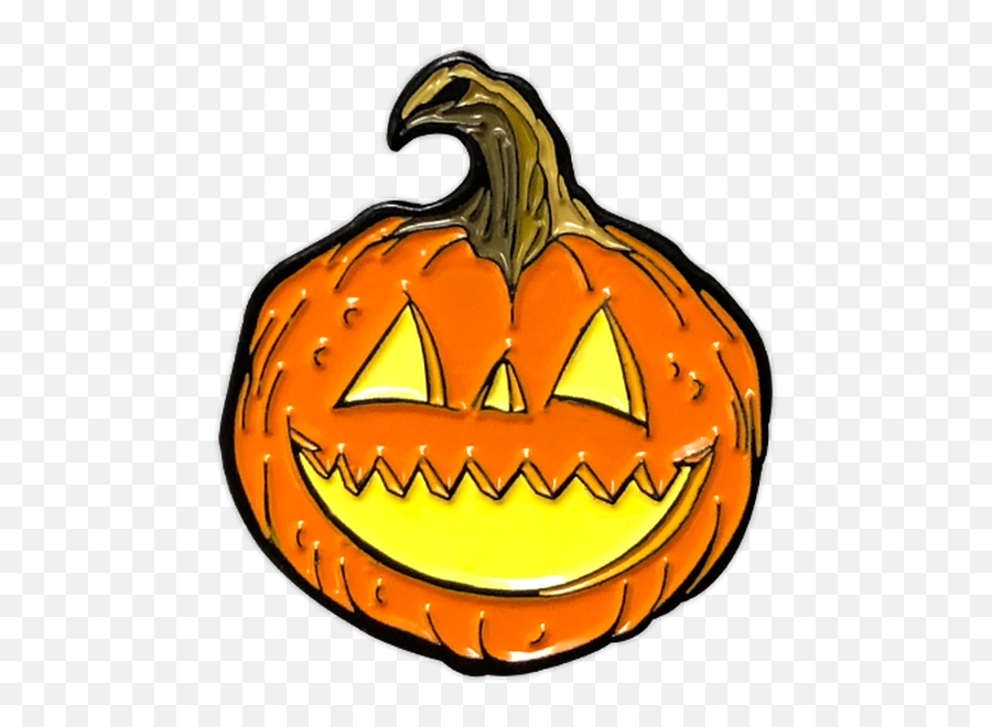 Jack O Lantern Enamel Pin - Halloween Emoji,Smiley Emoticon Jack O Lantern