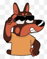 Happy Dog Sticker - Fictional Character Emoji,Dog Emoji Glasses