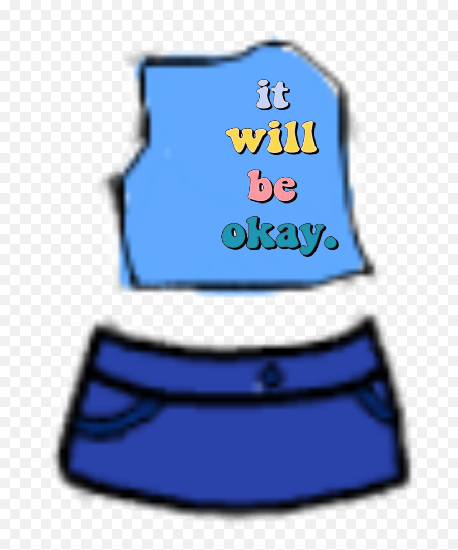 Gachalife Blue Dark Sticker By Emoji,Emoji Crop Top And Skirt