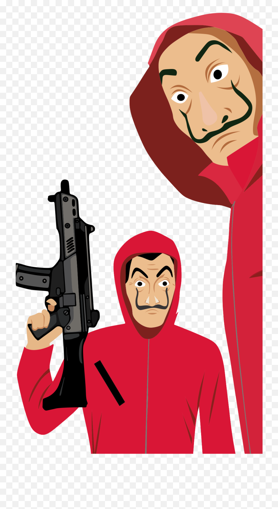 The Most Edited Robber Picsart - Png Image La Casa De Papel Png Emoji,Tom With A Gun Emoji