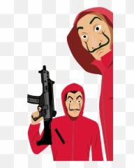 The Most Edited Robber Picsart - Png Image La Casa De Papel Png Emoji,Tom With A Gun Emoji