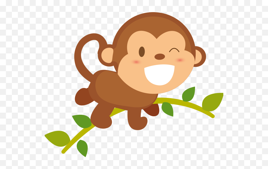 Cute Monkey Png - Bebe Tierno Mono Animado Emoji,Skype Monkey Emoji