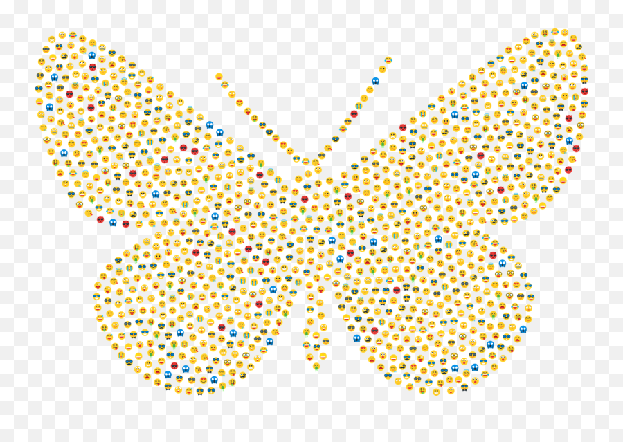 Butterfly Emoji Emoticons - Free Vector Graphic On Pixabay Round Dots Background Designs Png,:d Emoji