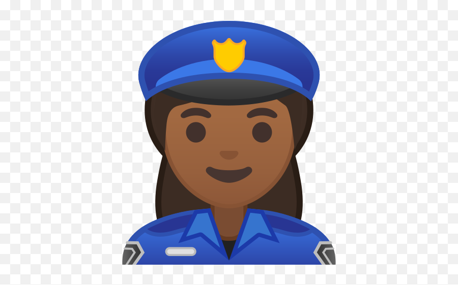 U200d Woman Police Officer Medium - Dark Skin Tone Emoji,Head Security Discord Emoji