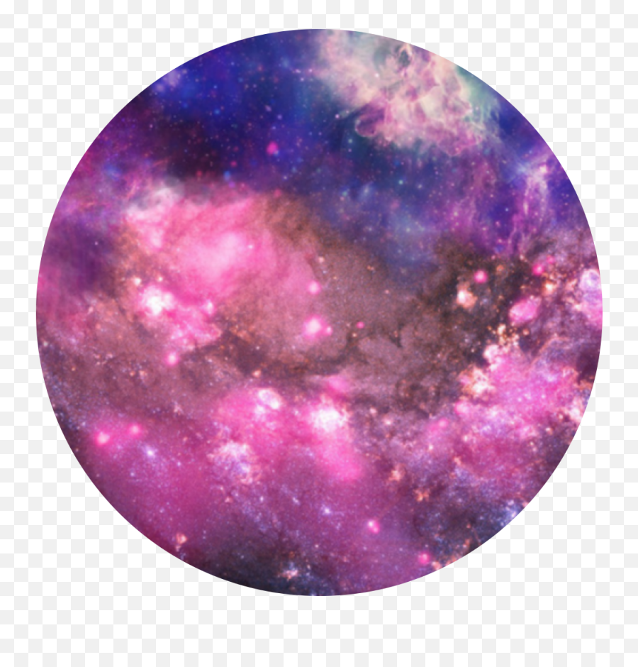 Star Galaxy Circle Background Sticker By Dex - Girly Emoji,Galaxy Emoji Background