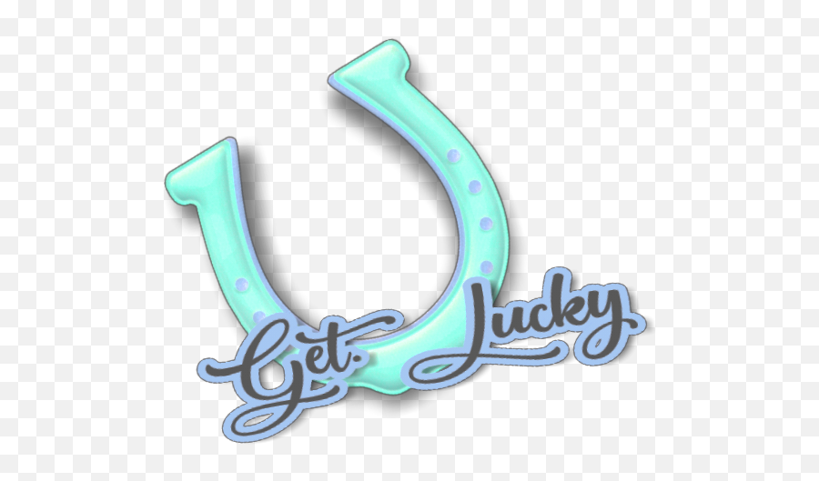 Getlucky Lucky Horseshoe Quotes Sticker - Dot Emoji,Horseshoe Emoji