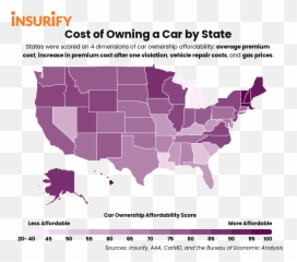 Bigger Savings Better Driving The Cheapest States For Car - America Map Black Emoji,Doja Cat Play With My Emotions Lyrics