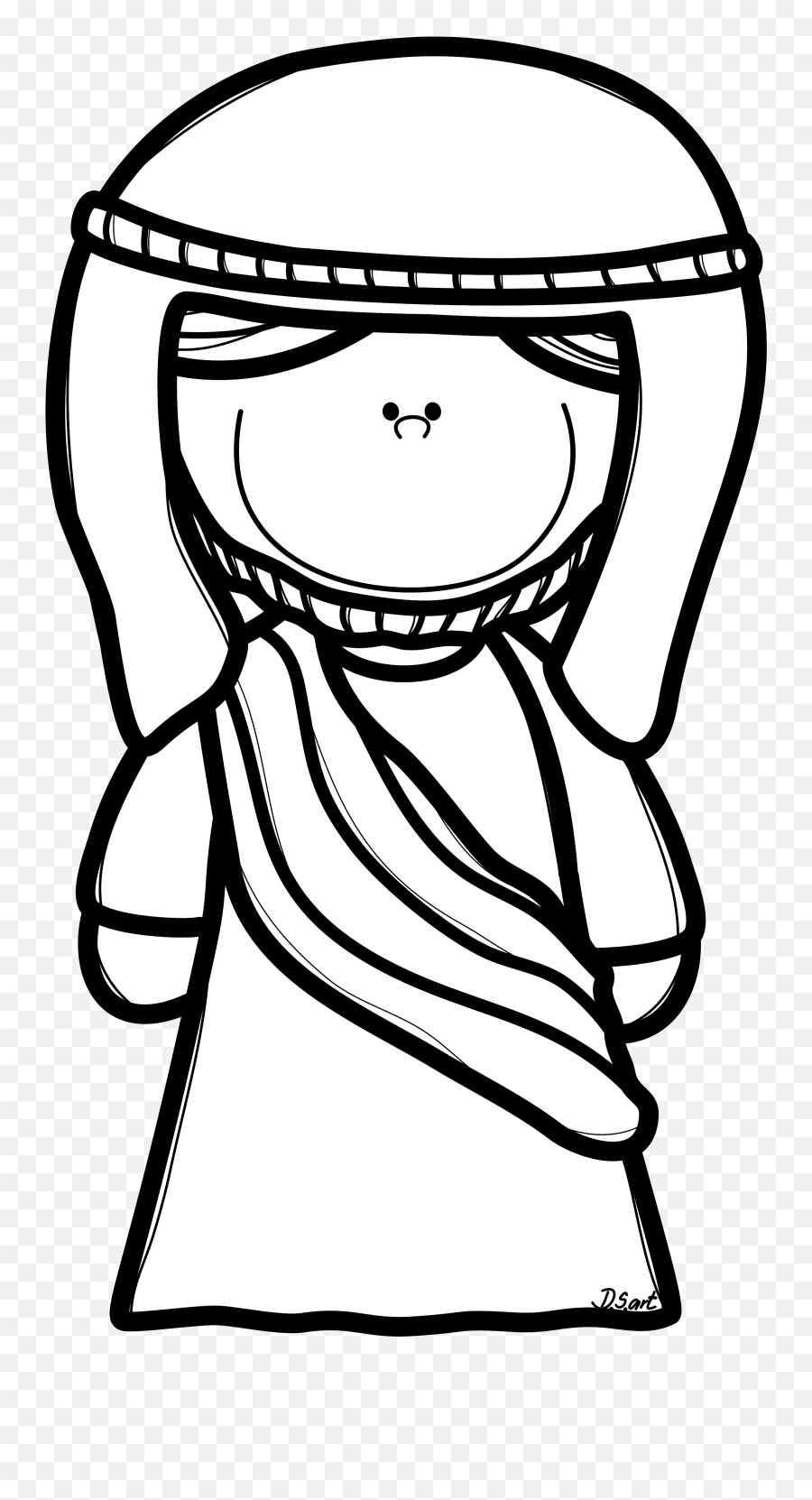 Black And White Coloring Page Of Jesusu0027 Father Joseph - Father Joseph Coloring Page Emoji,Food Emoji Coloring Pages