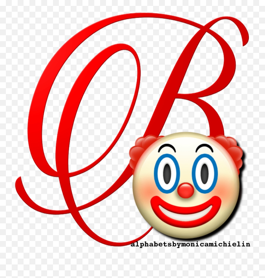 Clown Emoticon Emoji Alphabet Png - Happy,Emoji Times De Futebol
