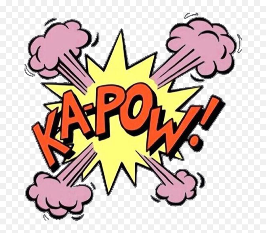 Comic Overlay Kapow Text Sticker - Pop Art Emoji,Kapow Emoji