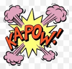 Comic Overlay Kapow Text Sticker - Pop Art Emoji,Kapow Emoji