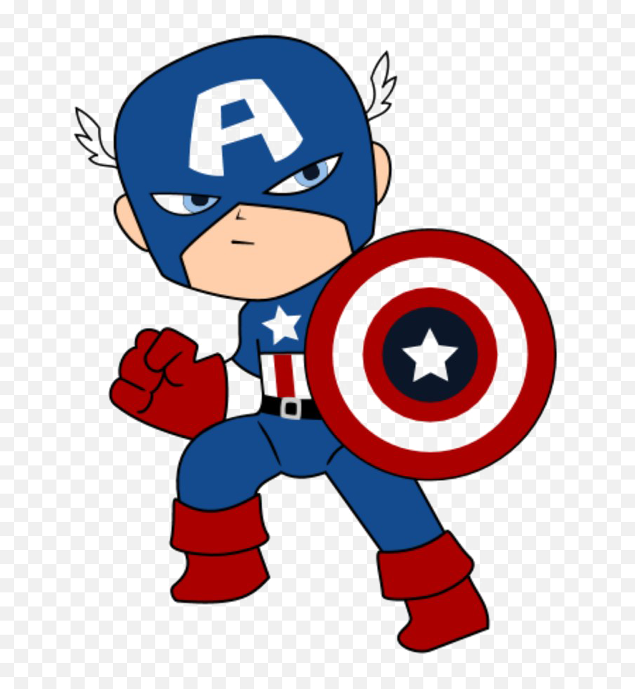 Captain America Png Transparent Image - Cartoon Captain America Clipart Emoji,Captain America Emoji